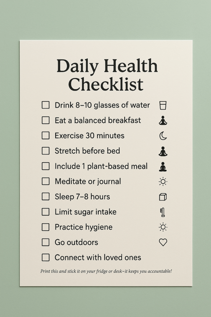 daily health checklist